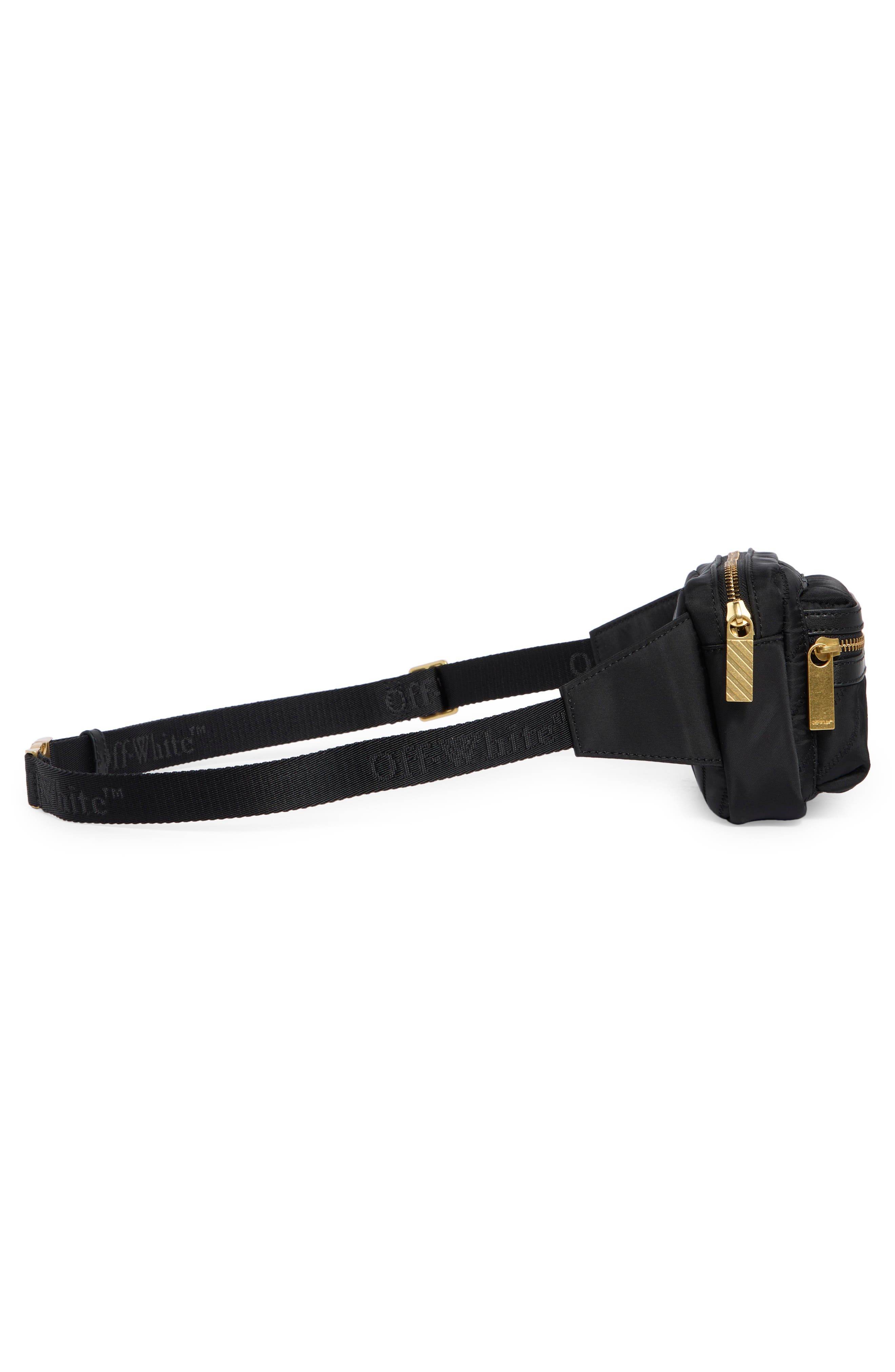 Off-White Waist Sling Bag, Alternate, color, Black
