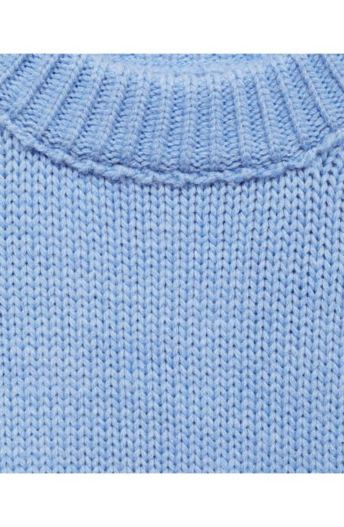 Mango Crop Sweater In Sky Blue