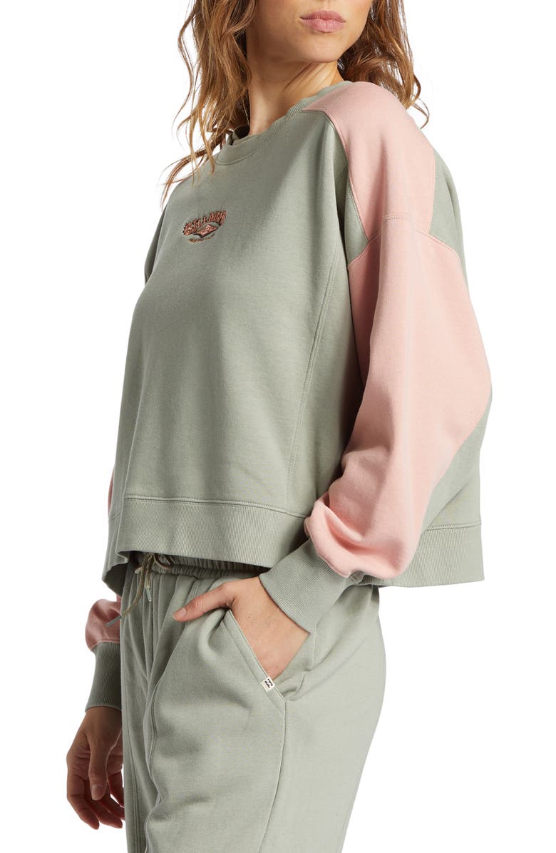 Billabong Hike Date Colorblock Sweatshirt, Alternate, color, 