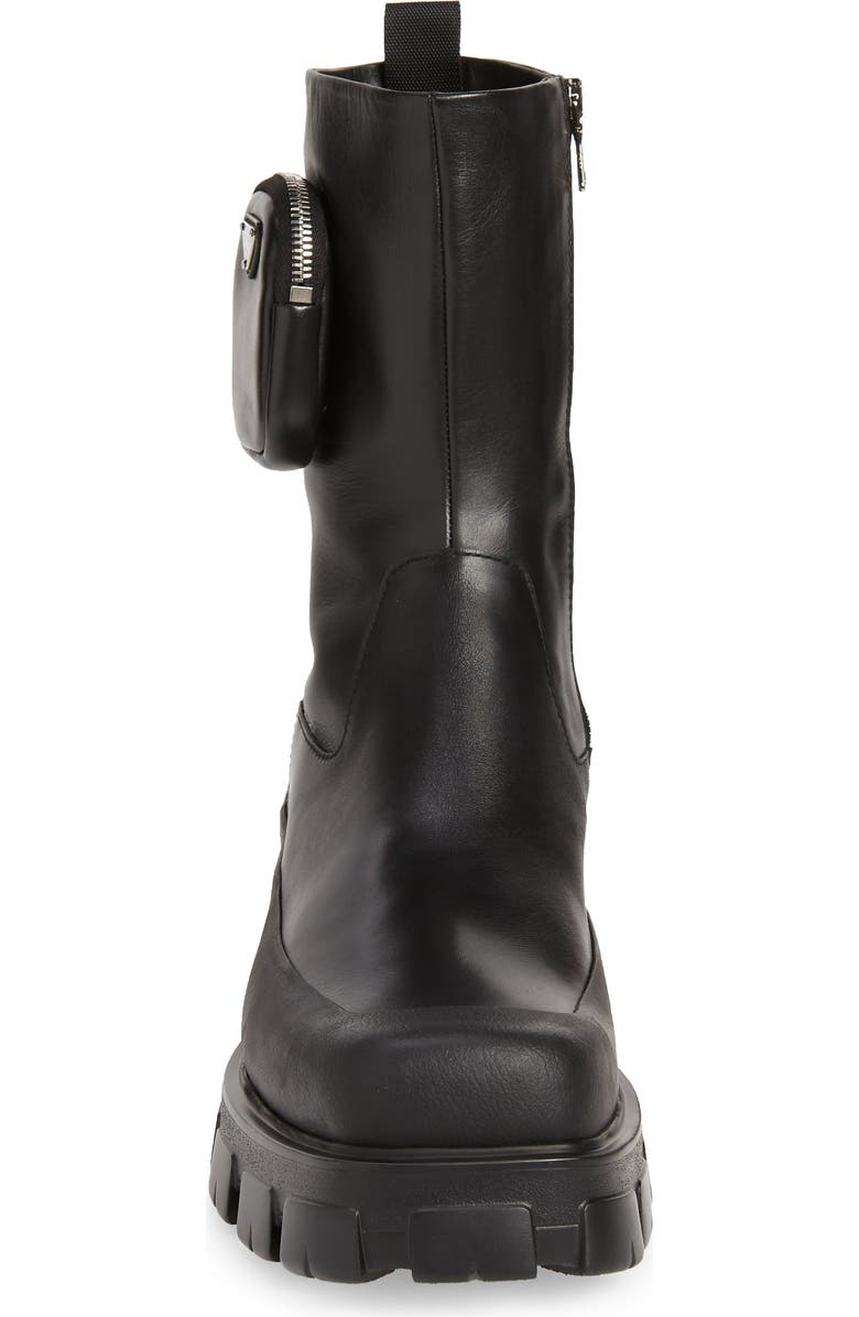 Prada Monolith Chelsea Boot with Pouch, Alternate, color,