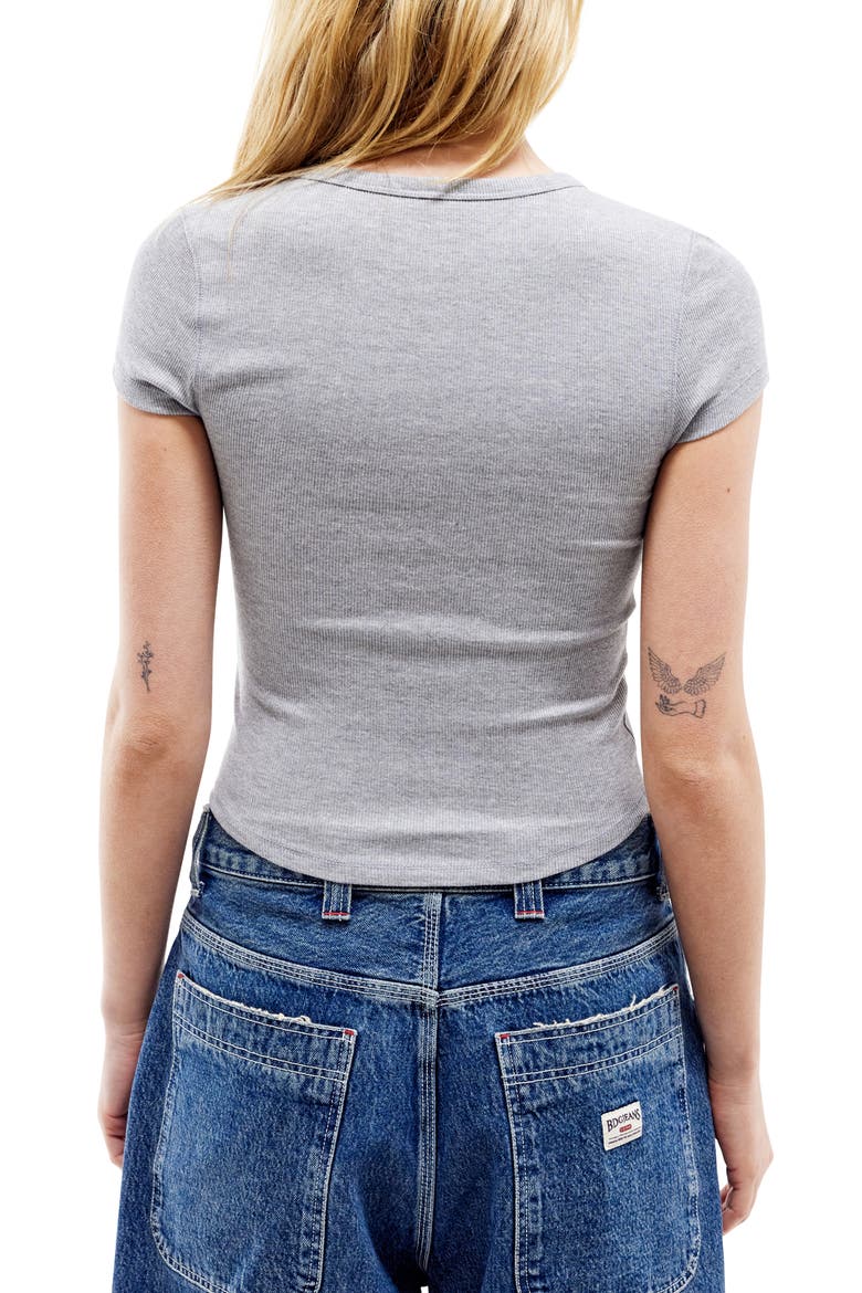 Rib Henley T-Shirt, Alternate, color, GREY MARL