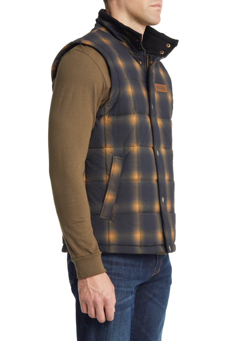 Cody Plaid Quilted Vest, Alternate, color, NAVY/ GOLD PLAID