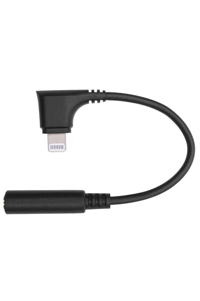 IMA-3 Female 3.5mm TRRS to Lightning Adapter, Main, color, Black
