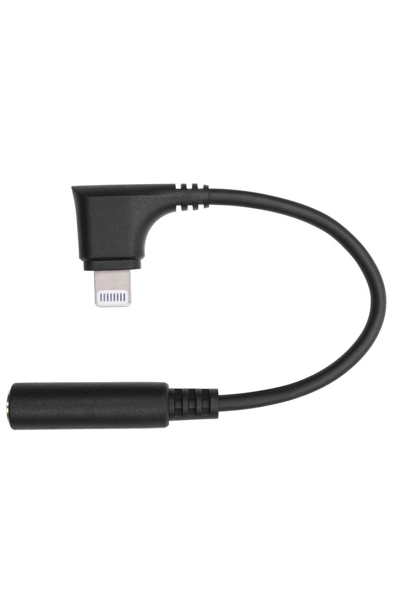 MOVO IMA-3 Female 3.5mm TRRS to Lightning Adapter, Main, color, Black