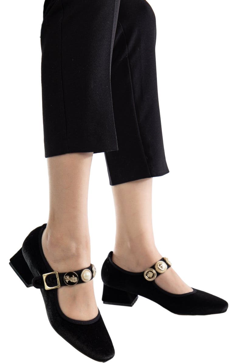 Prologue Shoes Macbeth Velvet Mary Jane Pumps, Alternate, color, Black Velvet