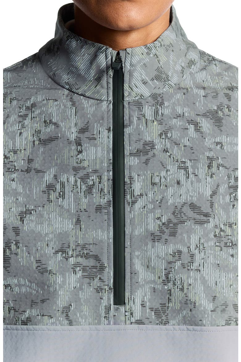 Golf Printed Half Zip Windjammer Jacket, Alternate, color, True Iron/ Jet Black