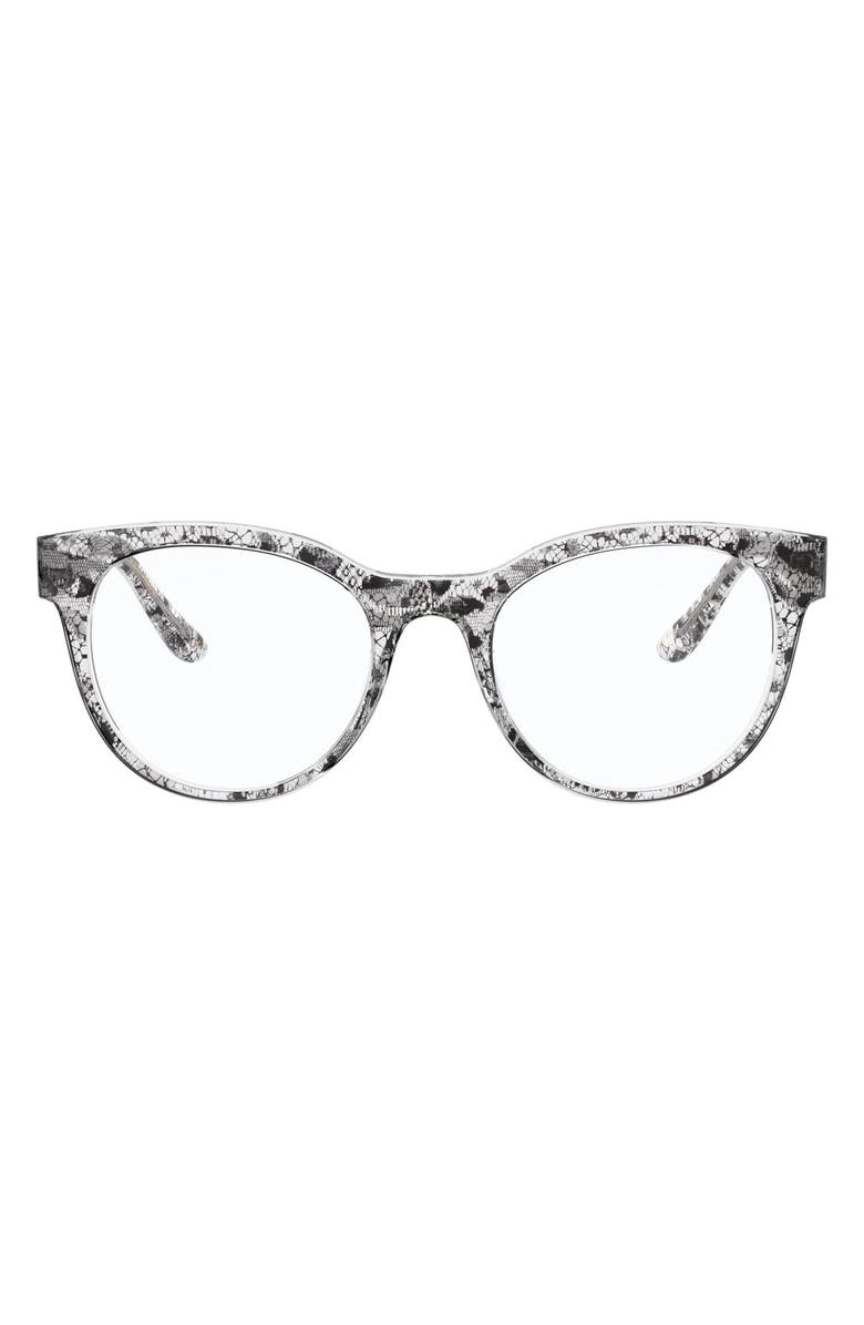 Dolce&Gabbana 55mm Rectangle Optical Glasses, Main, color, 