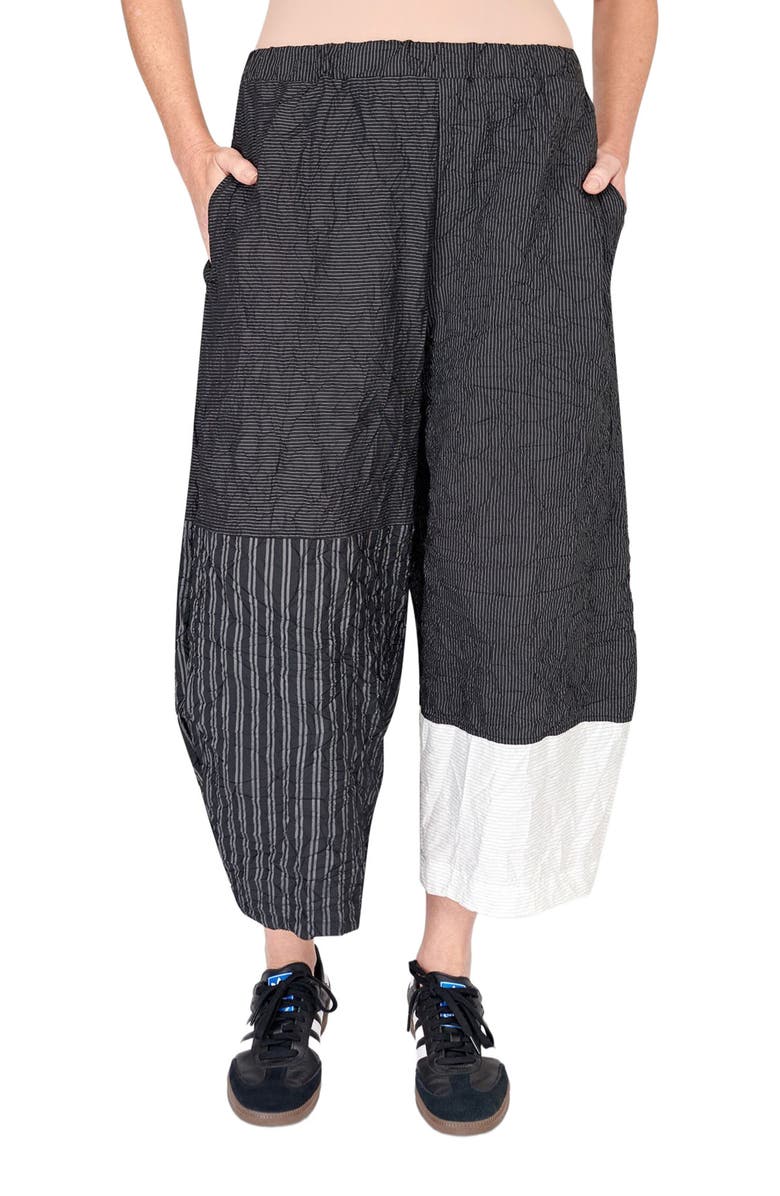 Alembika Patchwork cropped oval silhouette pants, Main, color, 