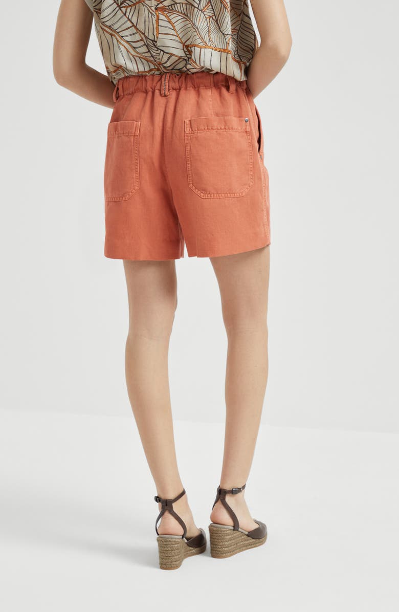 Brunello Cucinelli Baggy shorts with monili, Alternate, color, 