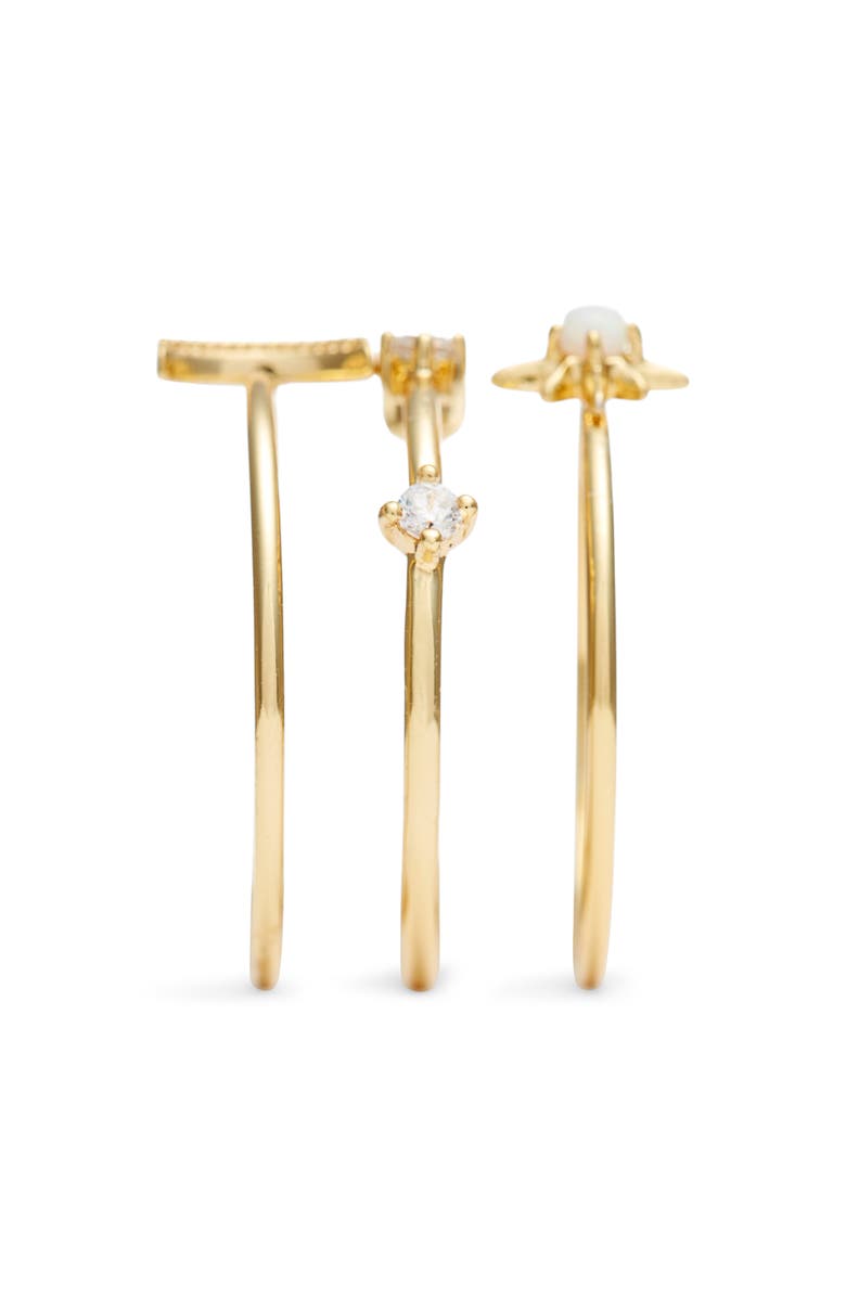 gorjana Luna Set of 3 Rings, Alternate, color, 