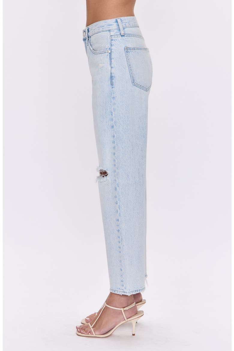 Lexi Distressed Studded Crop Barrel Jeans, Alternate, color, SOLSTICE DISTRESSED