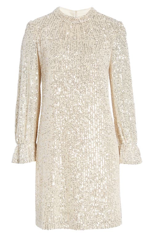 Julia Jordan Sequin Long Sleeve Shift Dress In Multi