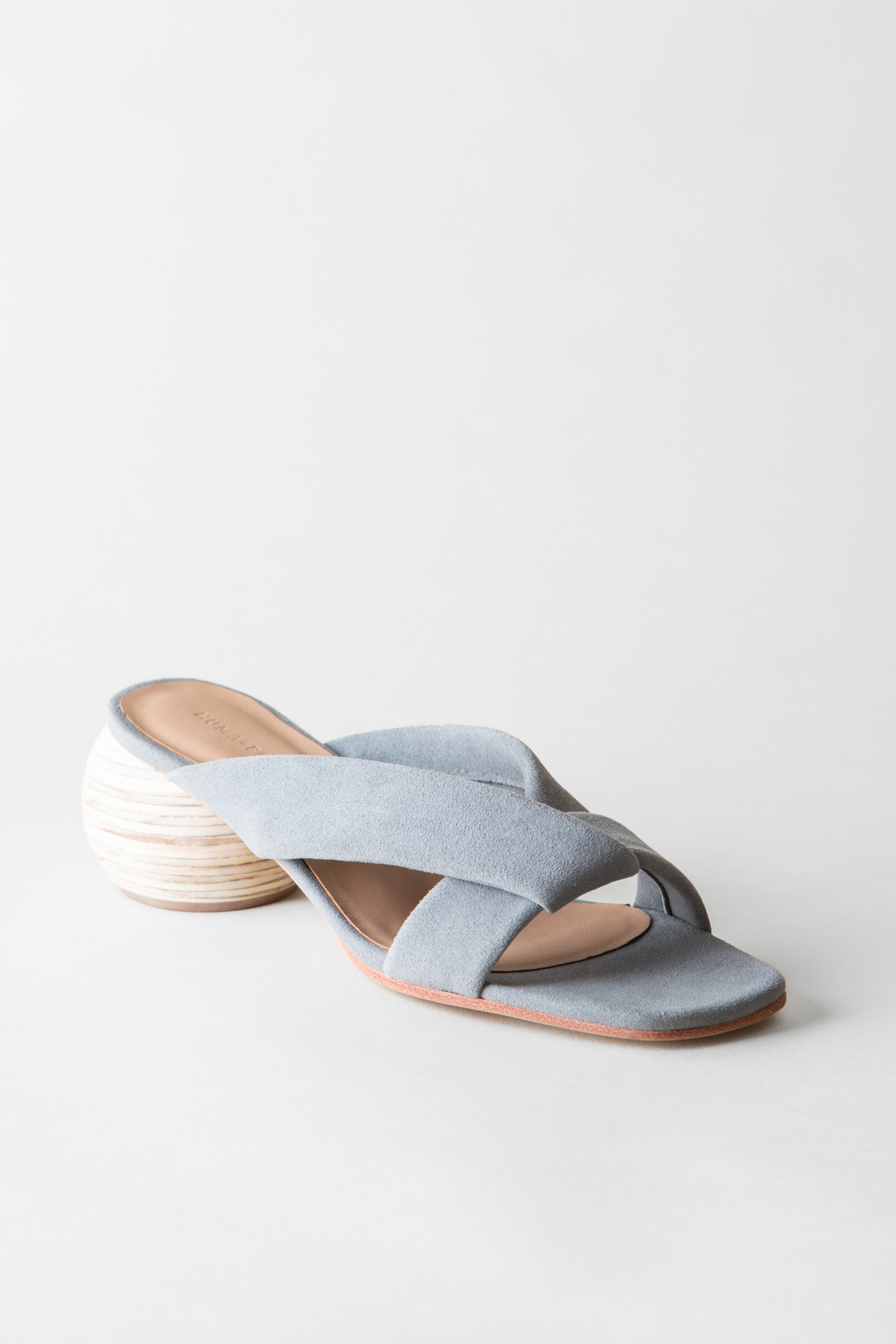 Huma Blanco Kira Slide Sandal, Main, color, Grey Suede