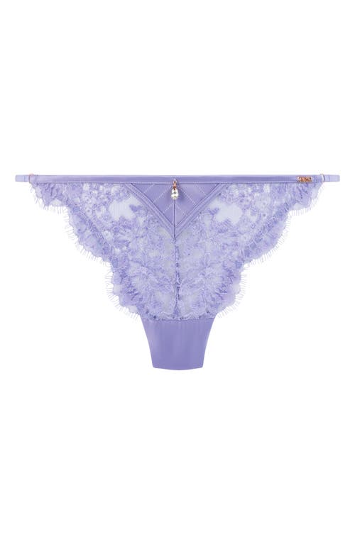 Hunkemoller Hunkemöller Charlie Mesh & Lace Thong In Persian Violet