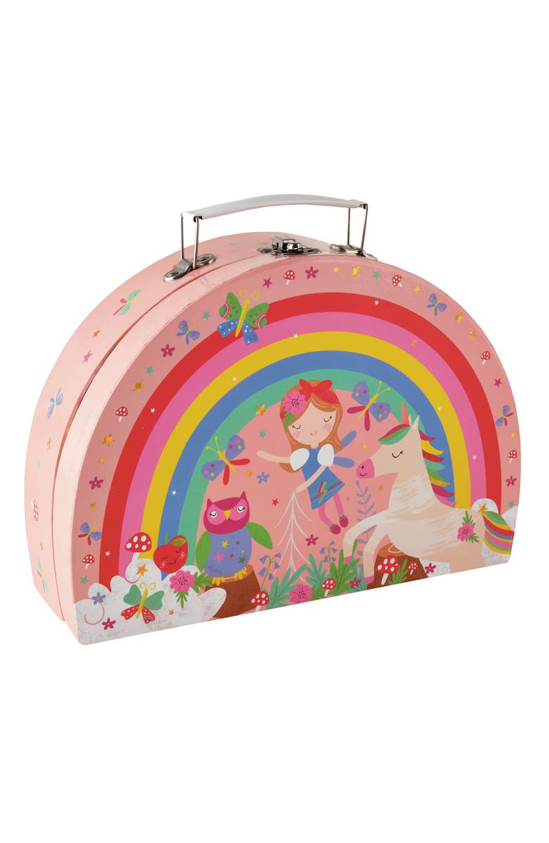 Floss & Rock 10pc Tin Tea Set is Semi Circle Foiled Case, Alternate, color, Rainbow Fairy