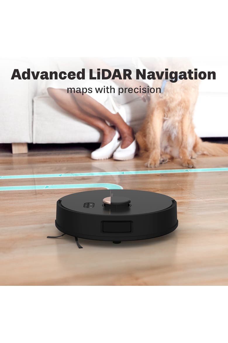 Dustin Plus Auto-Empty Robot Vacuum & Mop, Alternate, color, True Black