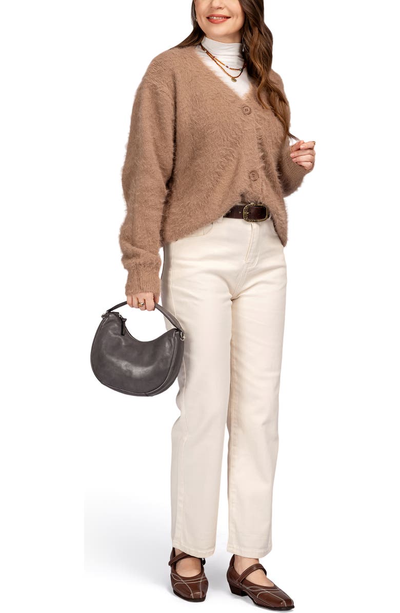 OLD TREND Dahlia Genuine Leather Soft Everyday Hobo Bag, Alternate, color, Grey