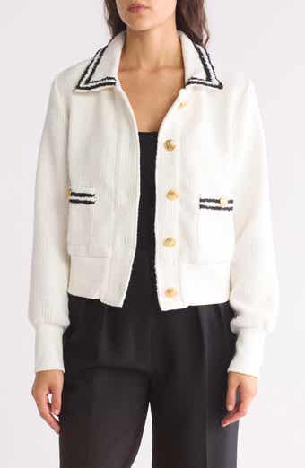 Ellen Tracy Tweed Bomber Jacket