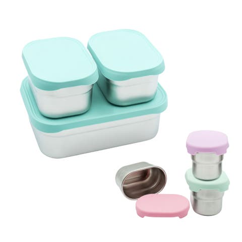 Stainless Steel Lunch Box Set with Dip Containers