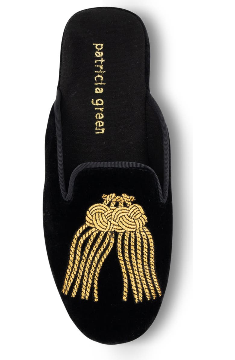 patricia green Victoria Embroidered Tassel Slipper, Alternate, color,