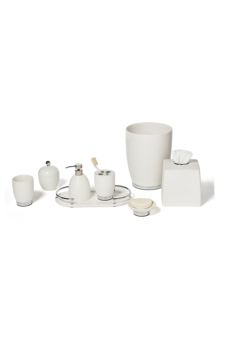 Dubai 8-Piece Ceramic Bathroom Accessory Set, Alternate, color, WHITE