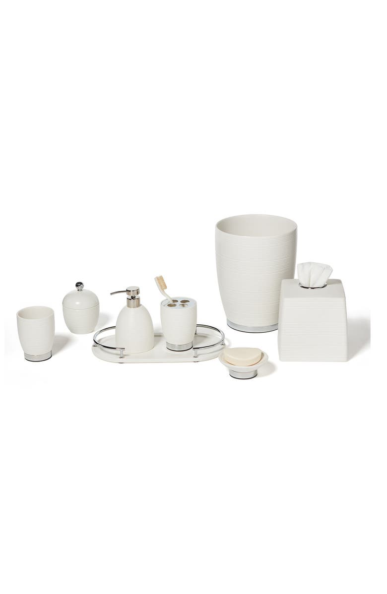 ROSELLI TRADING COMPANY Dubai 8-Piece Ceramic Bathroom Accessory Set, Alternate, color, White