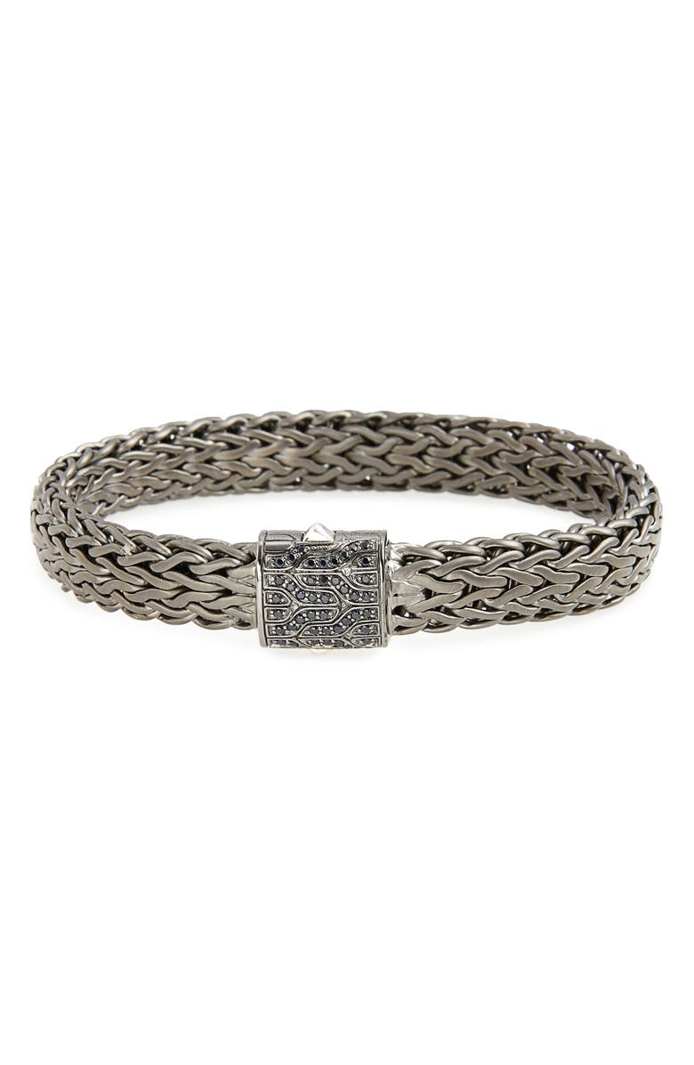 John Hardy Icon Bracelet, Dark Silver, Pavé, 11mm, Main, color, 