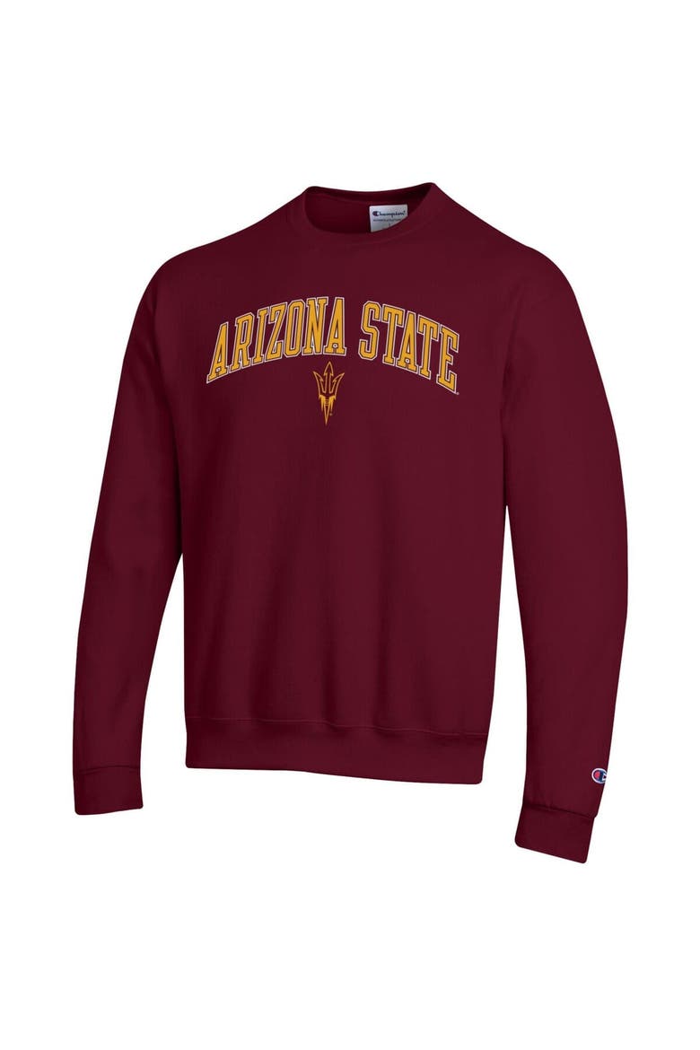 Men's Champion  Maroon Arizona State Sun Devils Arch Over Logo Pullover Sweatshirt, Alternate, color, Maroon