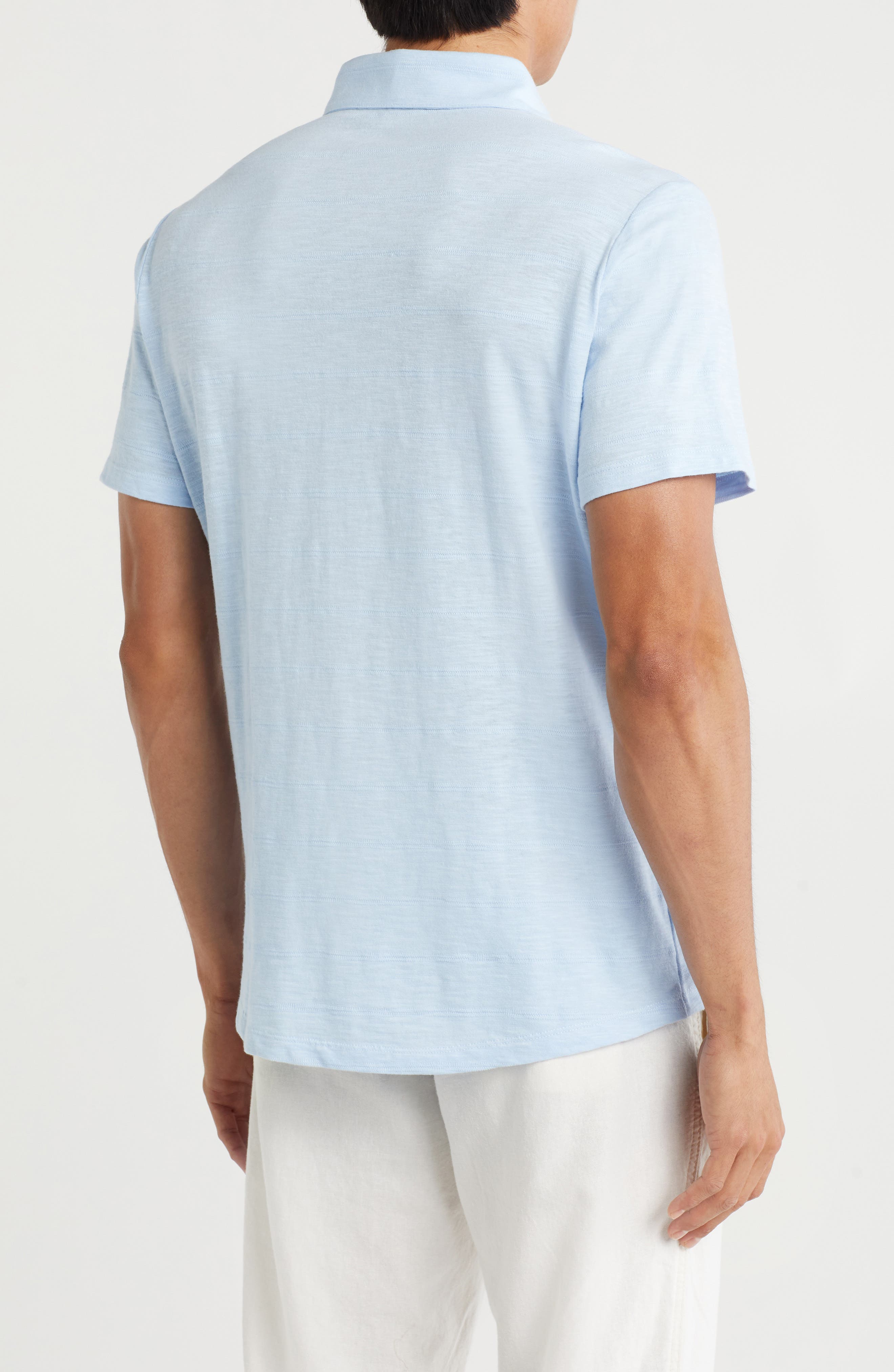 Forli Short Sleeve Cotton Knit Button-Up Shirt - image 4