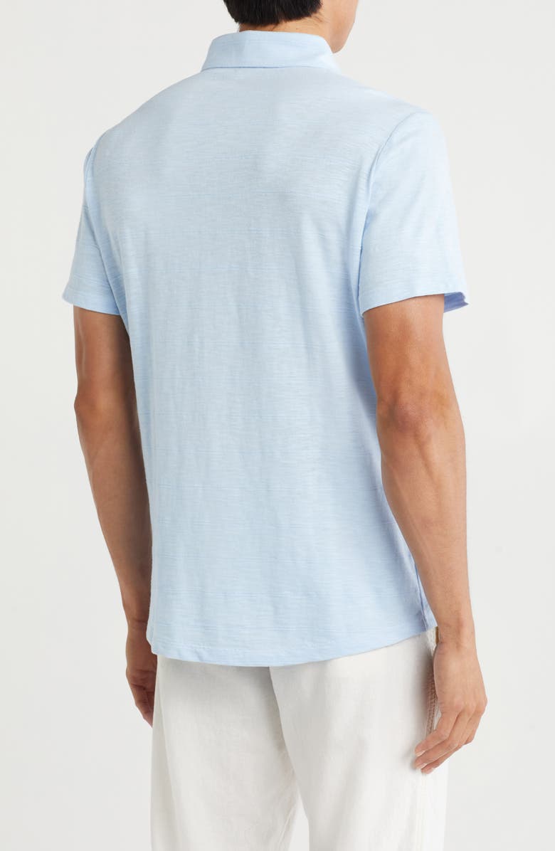 WESTZEROONE Forli Short Sleeve Cotton Knit Button-Up Shirt, Alternate, color, Blue