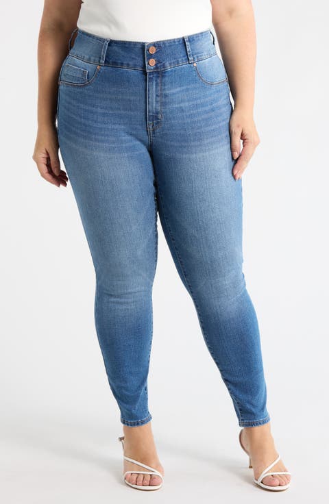 Curvy High Waist Skinny Jeans (Plus)
