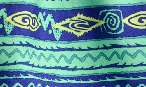 Shop Rip Curl Kids' Raw Energy Stripe Volley Swim Trunks In Neon Green