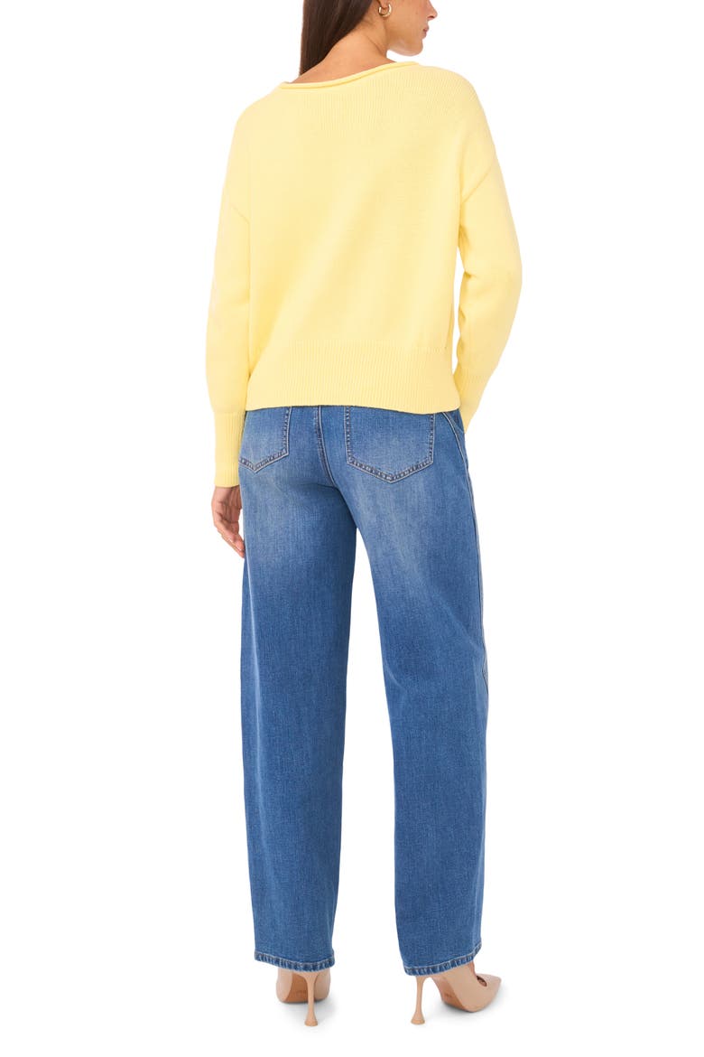 Roll Neck Sweater, Alternate, color, CREAM YELLOW
