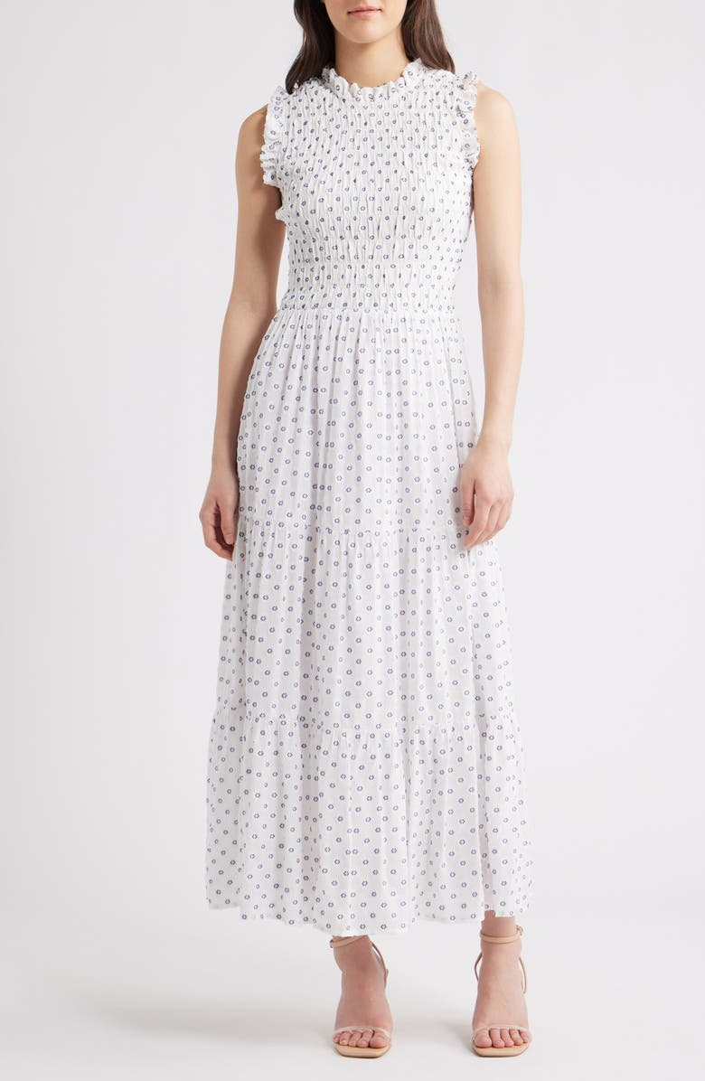 Hatley Navy Spots Maxi Dress, Main, color, 