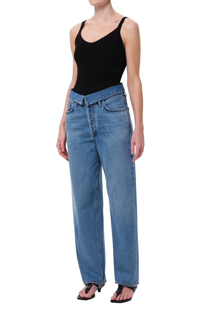 AGOLDE Jordan V-Neck Tank, Alternate, color, Black