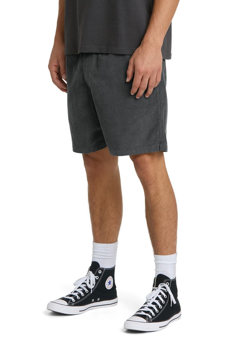 Taxer Corduroy Shorts, Alternate, color, IRON GATE