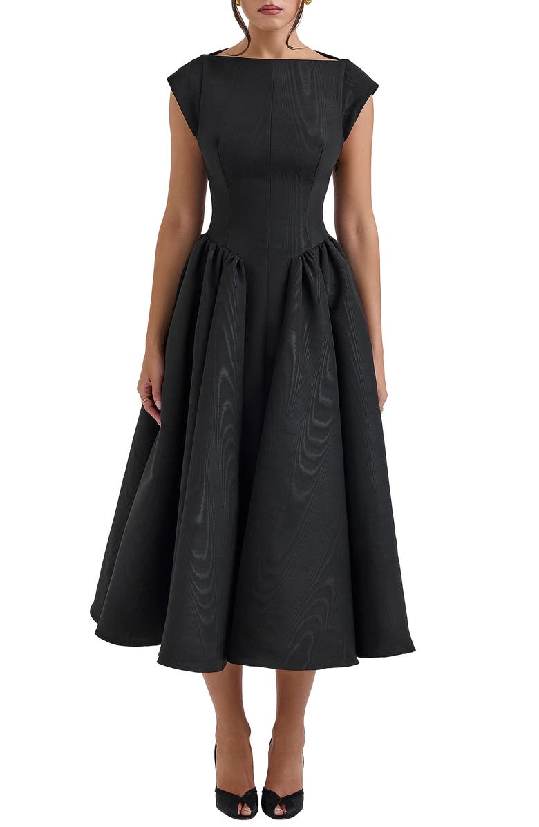 HOUSE OF CB Debutante A-Line Dress, Main, color, Black