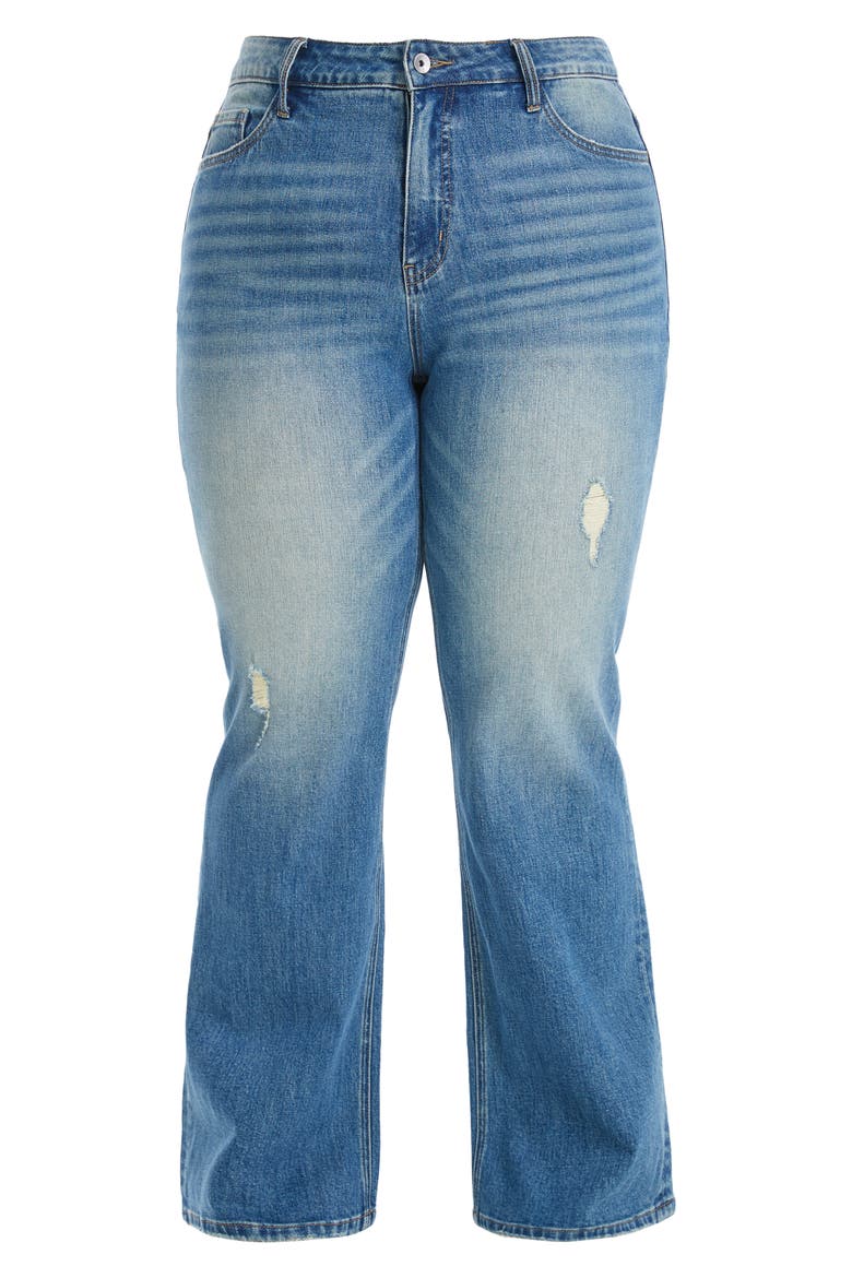 High Waist Bootcut Jeans, Alternate, color, RETRO