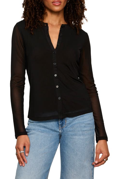 Mesh Sleeve Cardigan