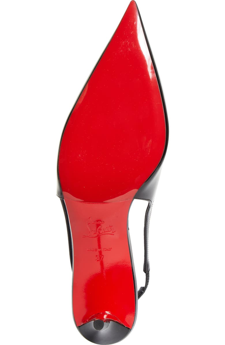 Christian Louboutin Miss Z Pointed Toe Slingback Pump, Alternate, color, Black