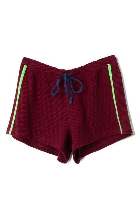 Rylee Tie Waist Waffle Stitch Shorts
