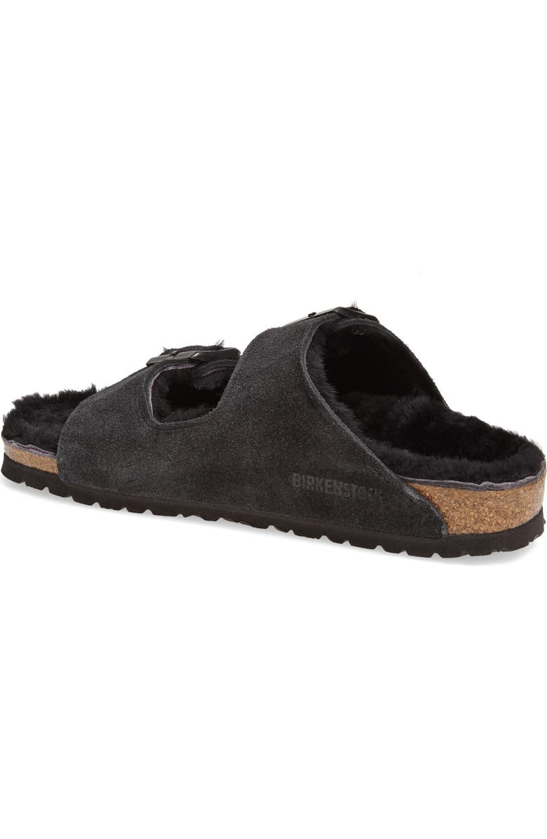Birkenstock Arizona Genuine Shearling Lined Slide Sandal, Alternate, color,