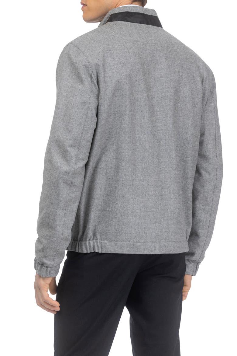 Men's Light Genuine Nappa Leather Jacket Reversible To Cashmere & Wool Crafted From Loro Piana, Alternate, color, BLACK/GRAY