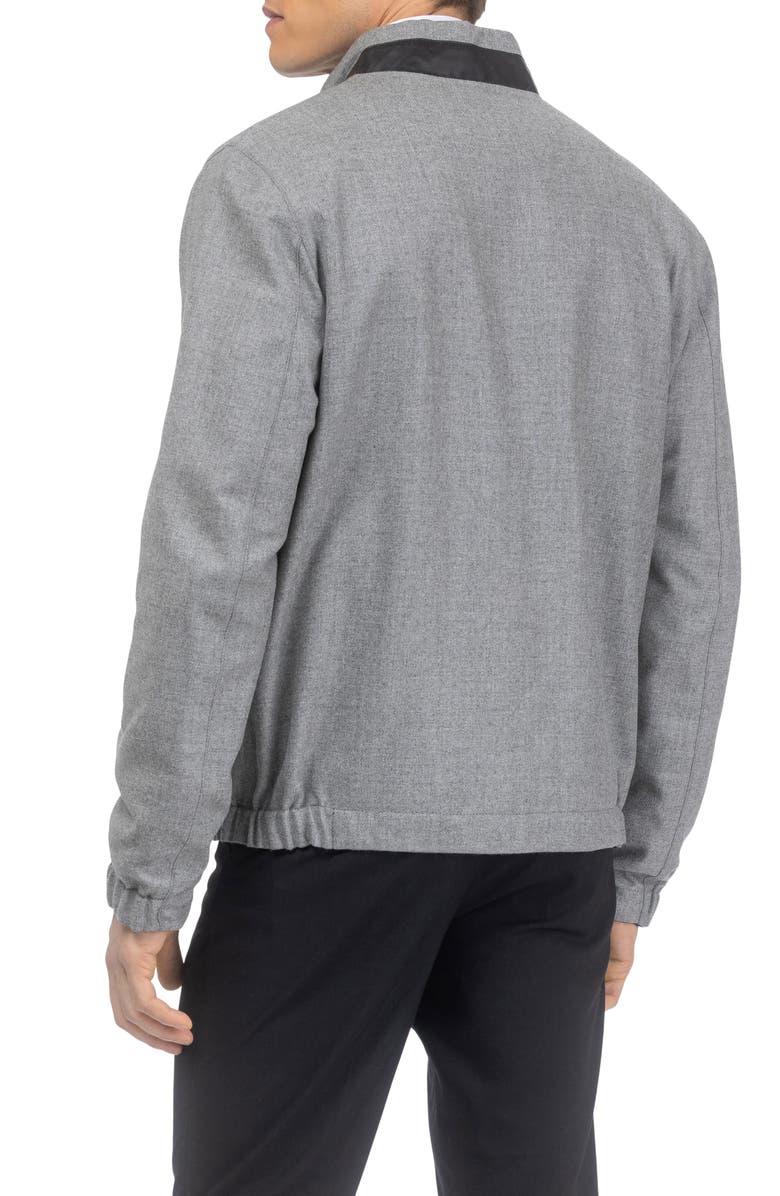 GORSKI Men's Light Genuine Nappa Leather Jacket Reversible To Cashmere & Wool Crafted From Loro Piana, Alternate, color, Black/Gray