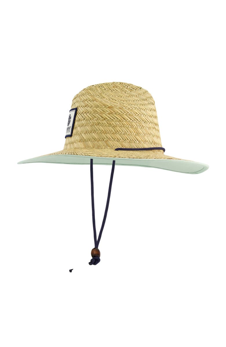 Element Woven Seagrass Lifeguard Hat with Solid Under Brim & Chin Cord, Alternate, color, Blue