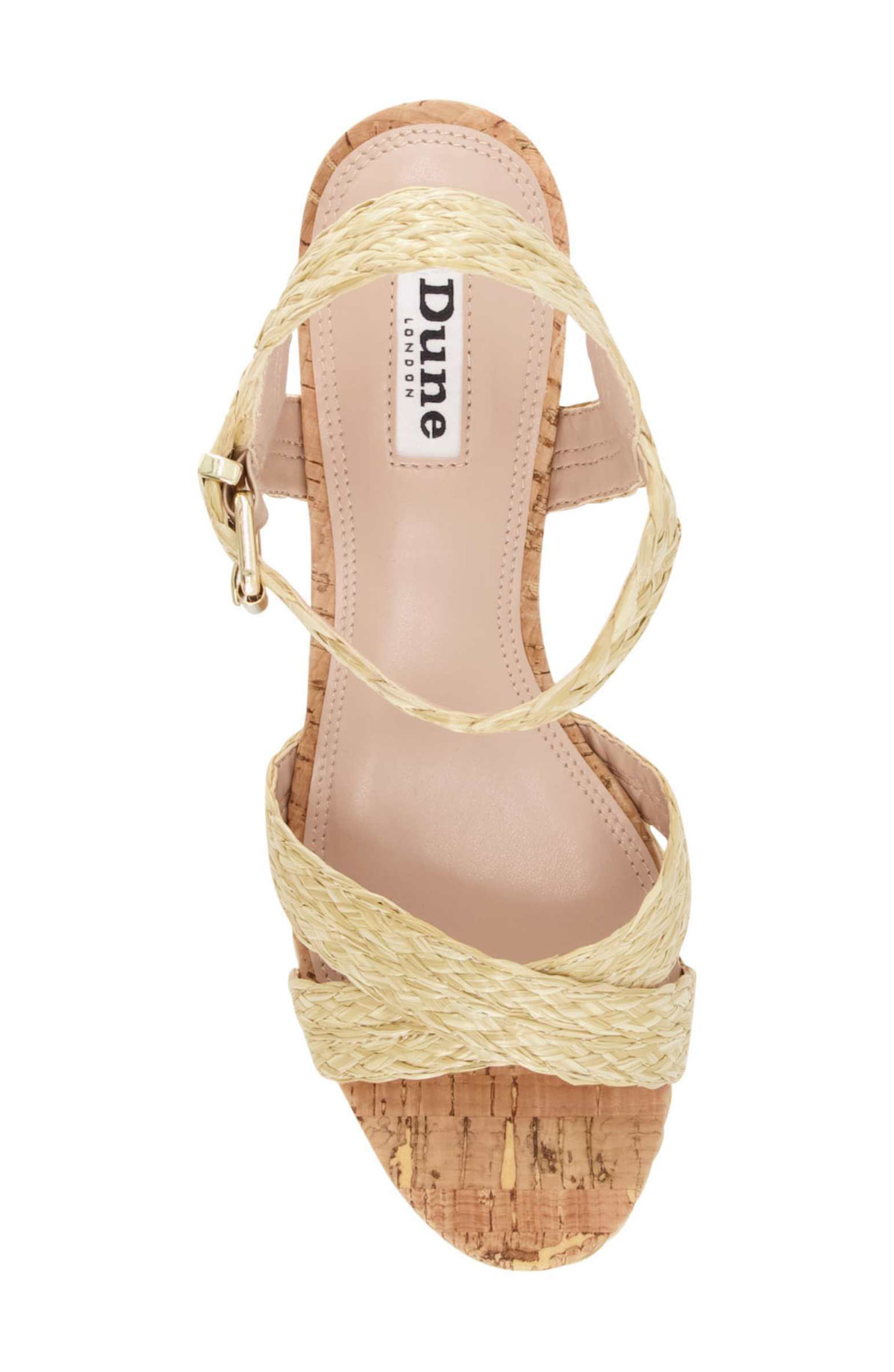 Dune London Kelsia Wedge Sandal, Alternate, color, Beige-Synthetic