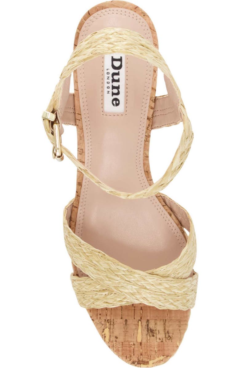 Dune London Kelsia Wedge Sandal, Alternate, color, Beige-Synthetic