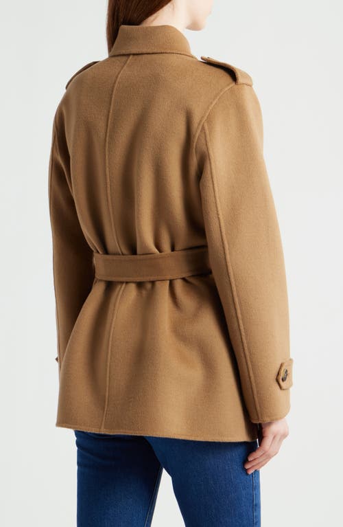 Michael Kors Double Face Wool Blend Crop Trench Coat