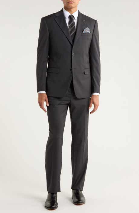 ZEGARIE Charcoal Mélange 3-Piece Suit