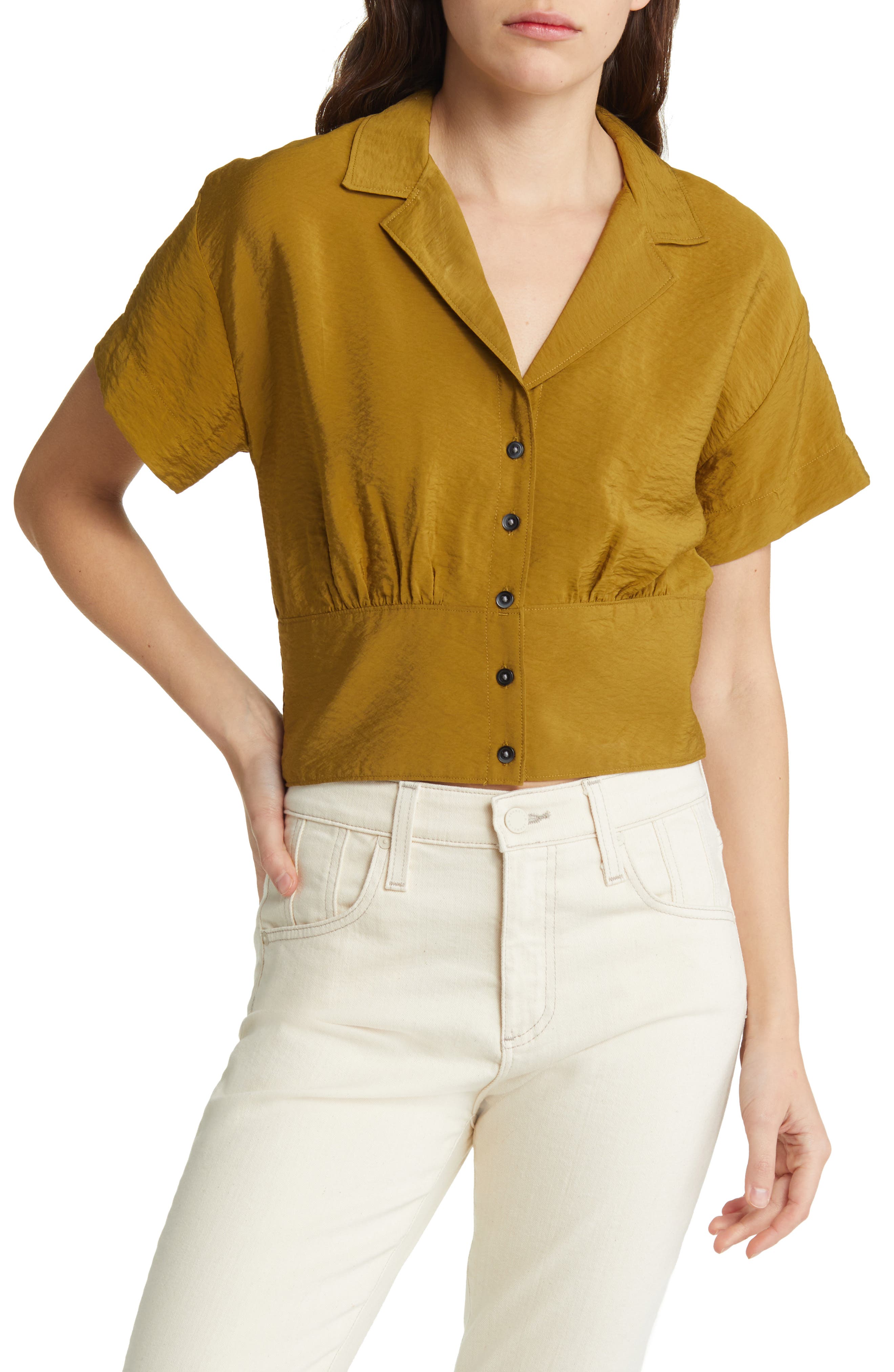 womens banded bottom tops